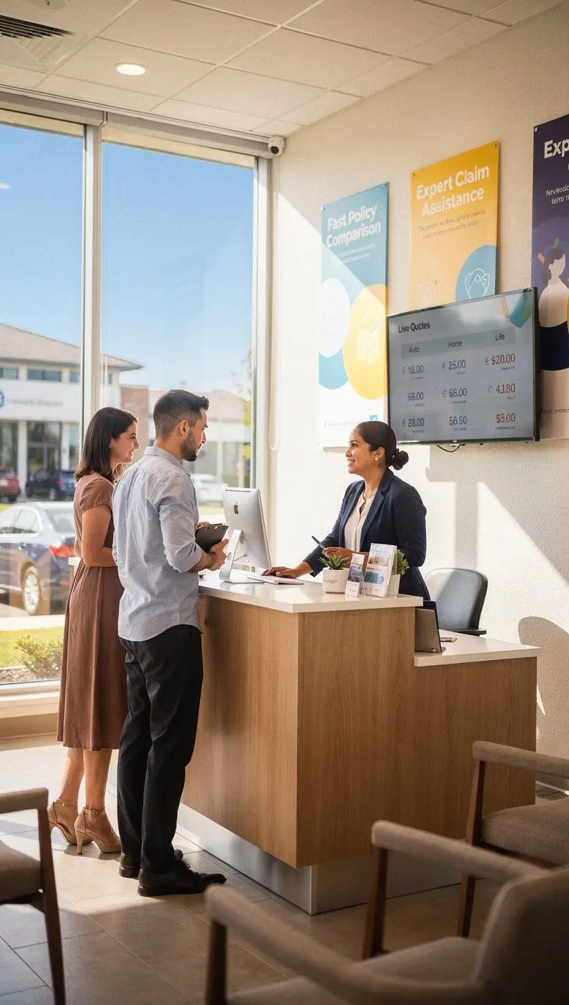 Porównanie różnych ofert ubezpieczeń samochodowych na ekranie komputera.