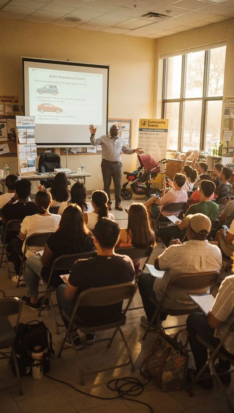 Klient rozmawia z agentem ubezpieczeniowym w biurze doradztwa.