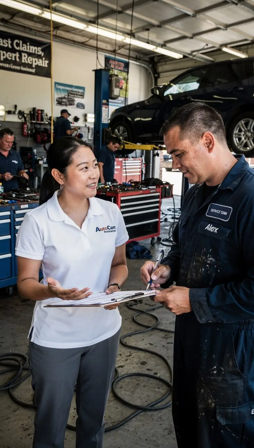 Porównanie różnych polis ubezpieczeniowych samochodów na tle miasta.